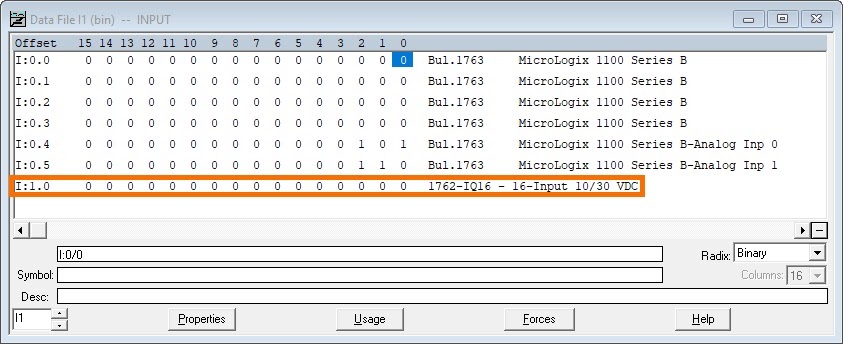 MicroLogix 1100 - RSLogix 500 I/O Reference Bits for Ladder Logic