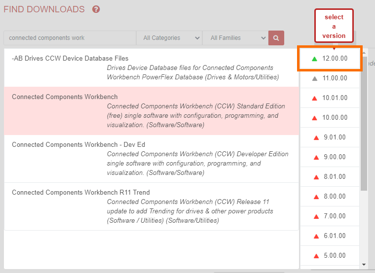 Connected Components Workbench - Latest Version v12.00.00