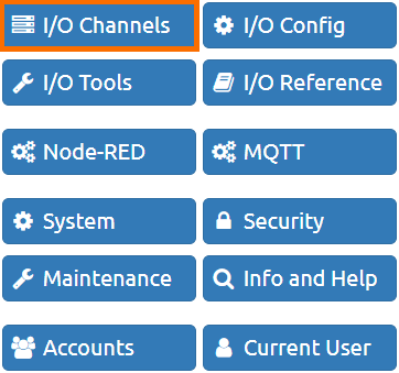 groov RIO I/O Configuration in groov Manage - I/O Channels Setting