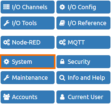 groov RIO Network Settings - System Navigation