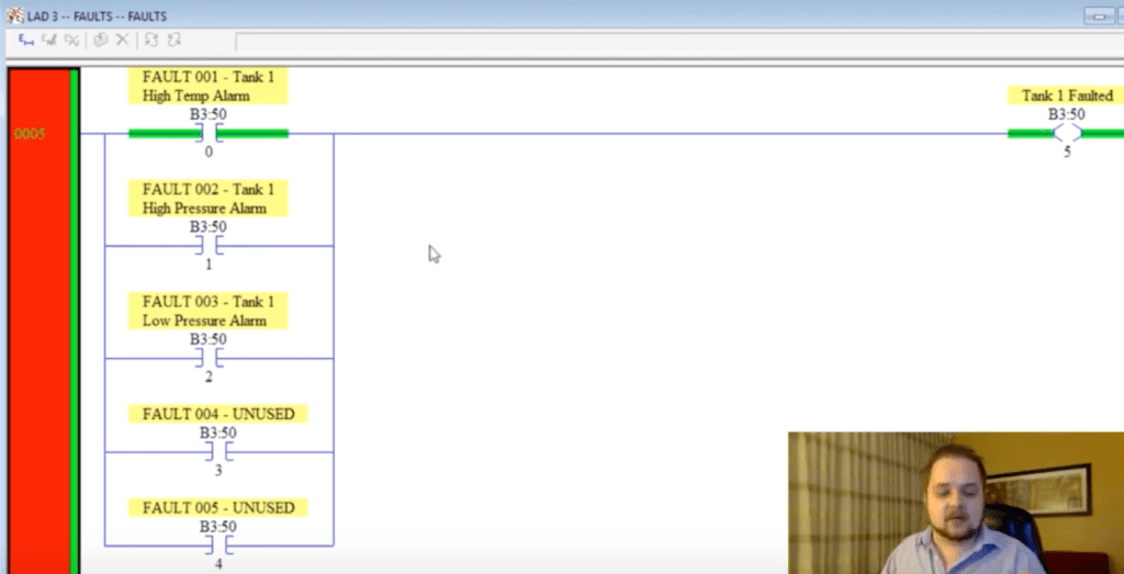 PLC Alarm Programming - Fault Capturing Example in Ladder Logic RSLogix