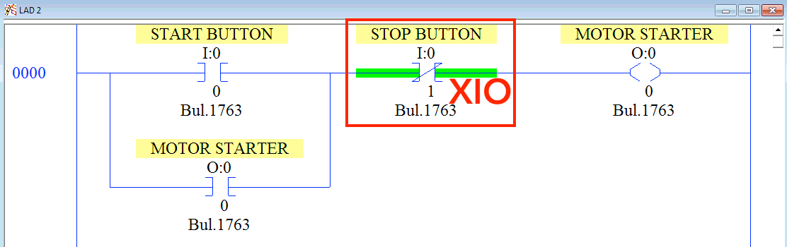 XIO Examine if Open Instruction in RSLogix 500