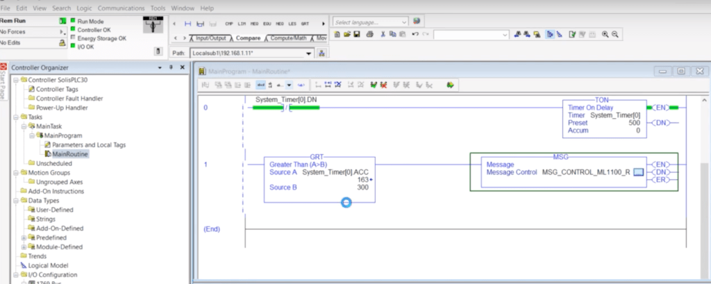 PLC Programming MSG Instruction - Send Data Between MicroLogix & CompactLogix PLCs Studio 5000 Guide