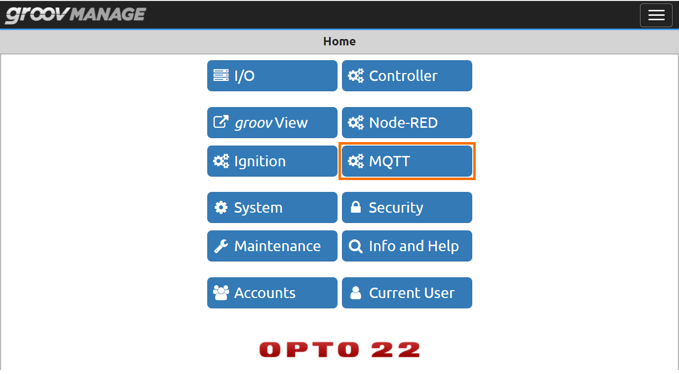 Opto 22 groov EPIC MQTT Configuration