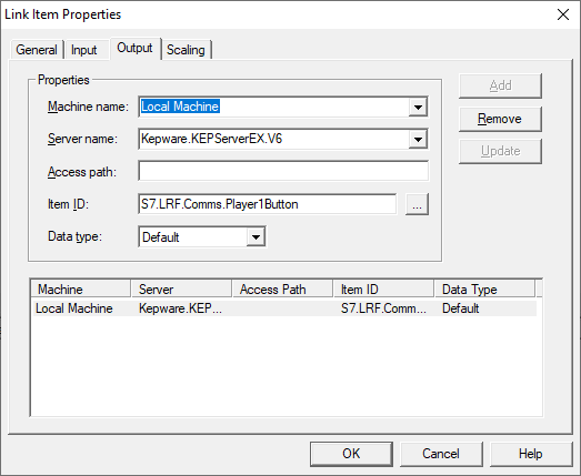 Assigning the Link Master input and outputs