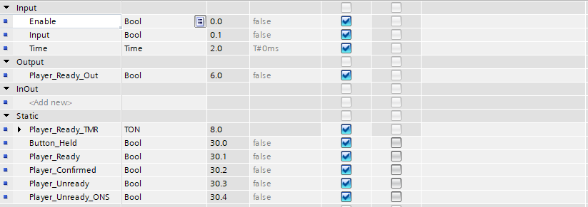 Assigning the Ready Function Block Interface tags