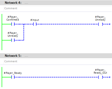 Writing the PLC code for the Player Ready Function Block