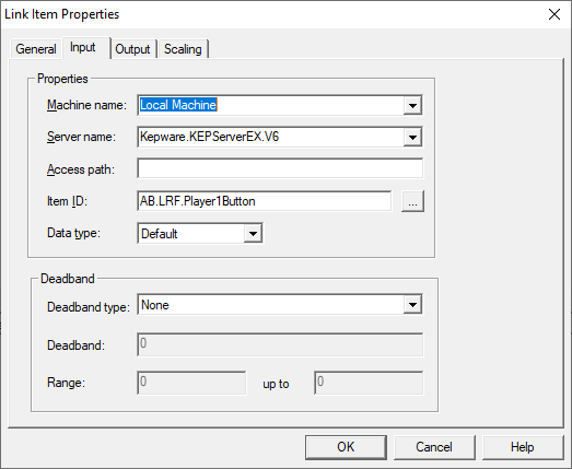 Assigning the Link Master input and outputs