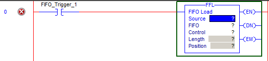 In our example code, a trigger FIFO_Trigger_1 will activate the FFL Instruction.