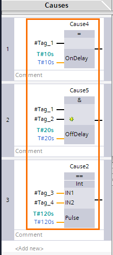 Figure 8 - Siemens PLC Programming | Cause Instructions Examples - Timer Operations