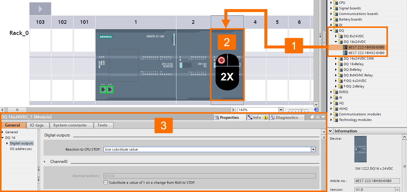 Figure 3.1 - Siemens S7-1200 PLC Programming | Adding a digital output module to the PLC hardware