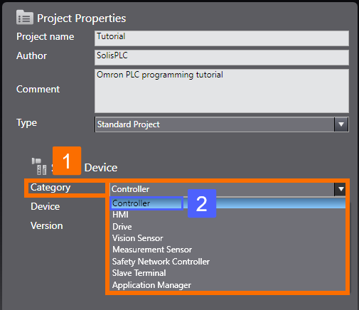 Figure 1.3 - Omron PLC Programming | How to determine a device category