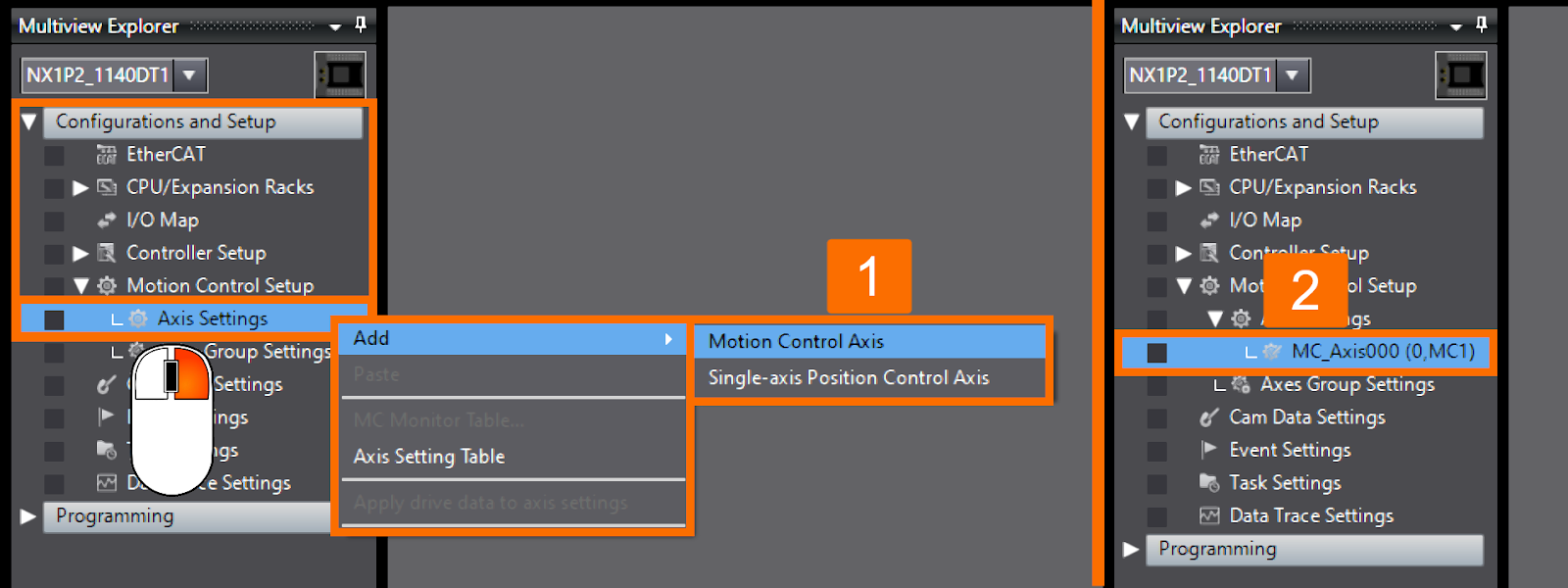 Figure 7.1 - Omron PLC Programming | Creating axis variables