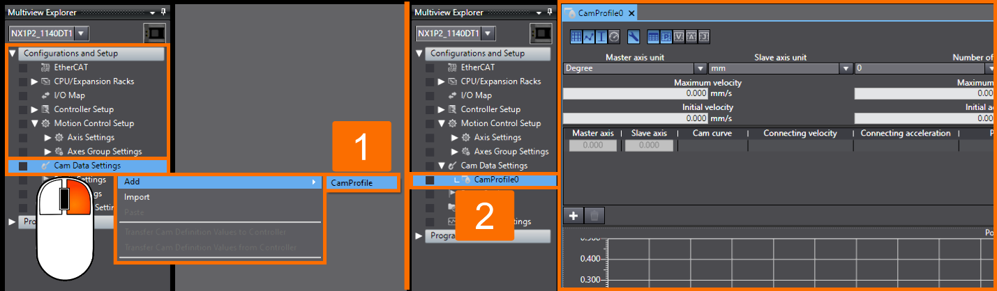 Figure 9.1 - Omron PLC Programming | Creating cam data variables