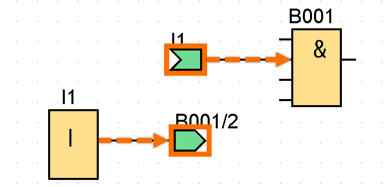 Figure 1.2 - Siemens LOGO! PLC Training | Determining signal flow direction via open ends of the cut connection