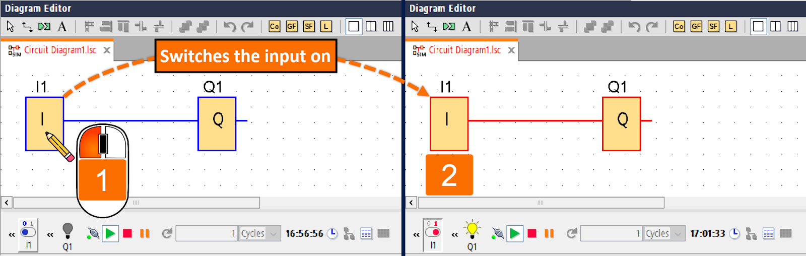 Figure 7.1 - Siemens LOGO! PLC Simulation | Alternative approach for controlling digital inputs in the simulation mode