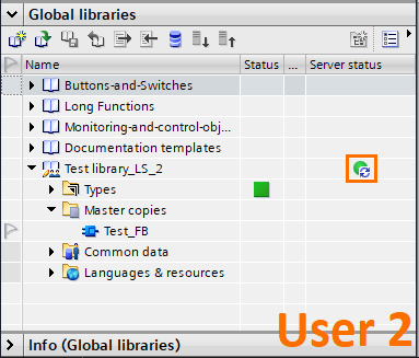 Figure 2.14 - Advanced Siemens TIA Portal PLC Programming | Pending modification on the User 2 global library