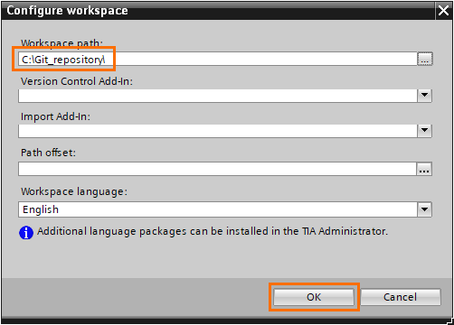 Figure 1.11 - Git / Version Control for PLCs | Adding the Git repository