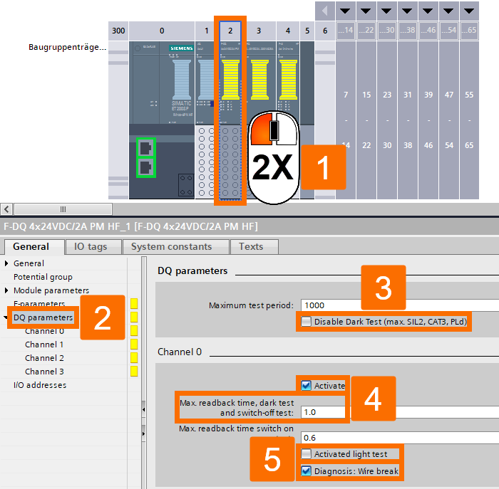 Figure 5.4 - Analog Fail-Safe Systems - Siemens TIA Portal | Overall setup of the F-DQ card