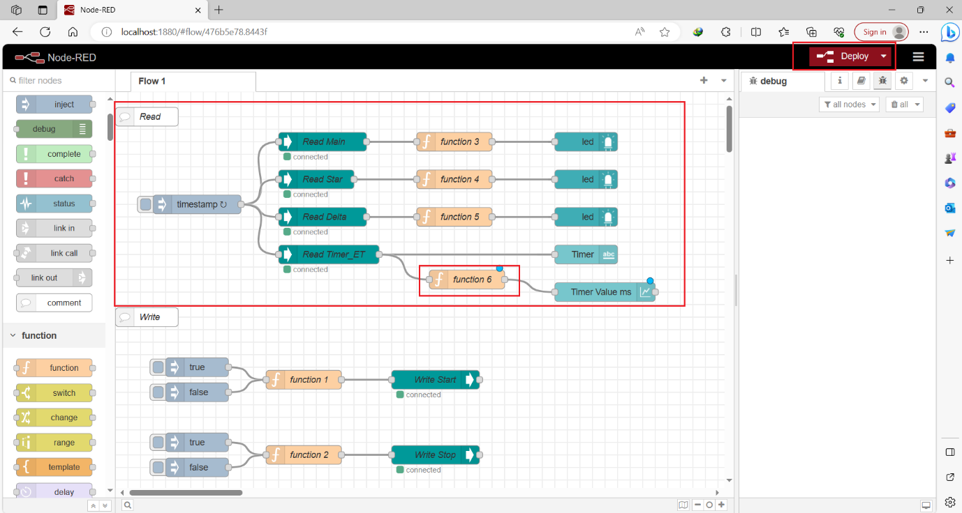 Figure 11.8 - Siemens TIA Portal PLC Node-Red Dashboard | Chart Node 