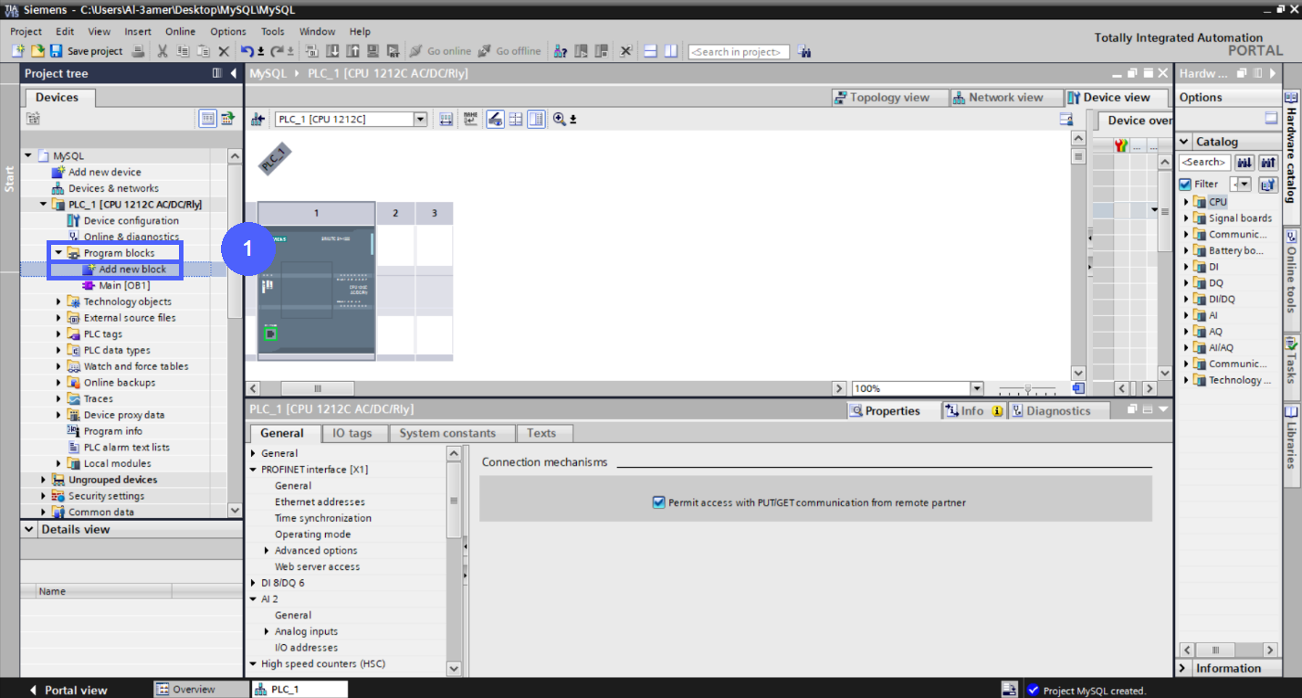 Figure 5.7 - Siemens TIA Portal PLC MySQL Google Sheets Data | PLC Data Block