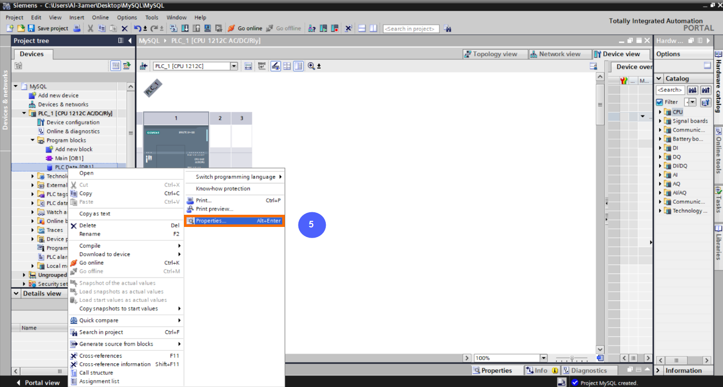 Figure 5.10 - Siemens TIA Portal PLC MySQL Google Sheets Data | PLC Data Block