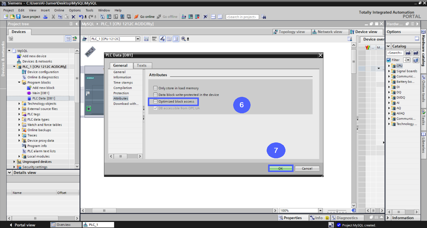 Figure 5.11 - Siemens TIA Portal PLC MySQL Google Sheets Data | PLC Data Block