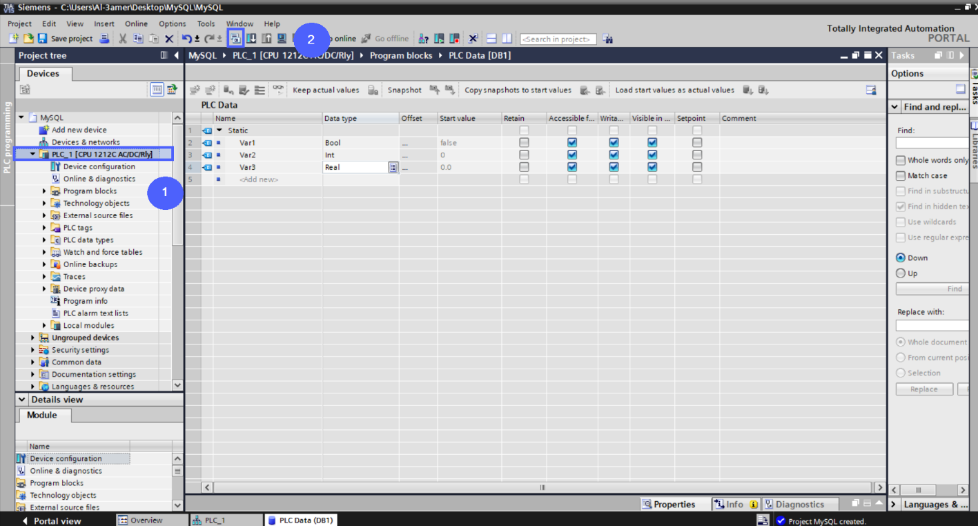 Figure 5.14 - Siemens TIA Portal PLC MySQL Google Sheets Data | Compiling All Changes