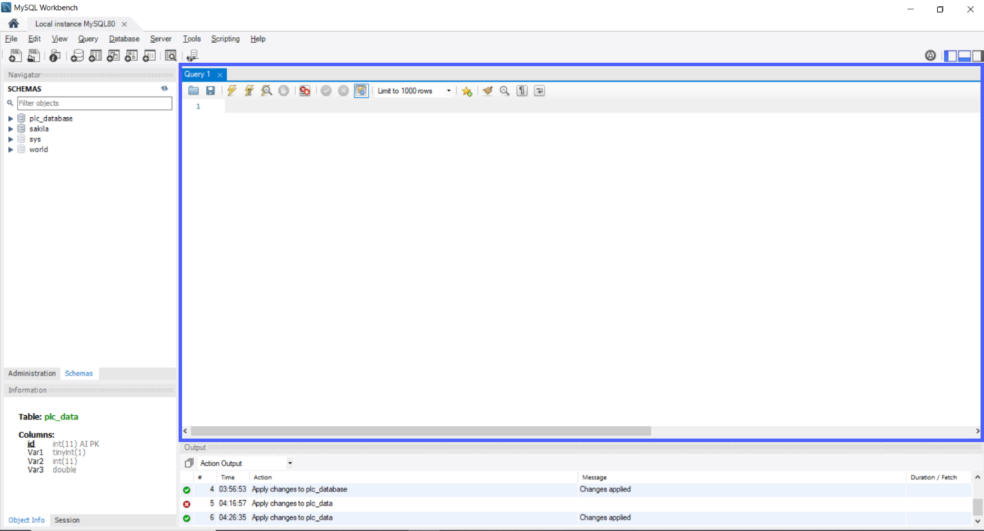 Figure 7.10 - Siemens TIA Portal PLC MySQL Google Sheets Data | MySQL Query 