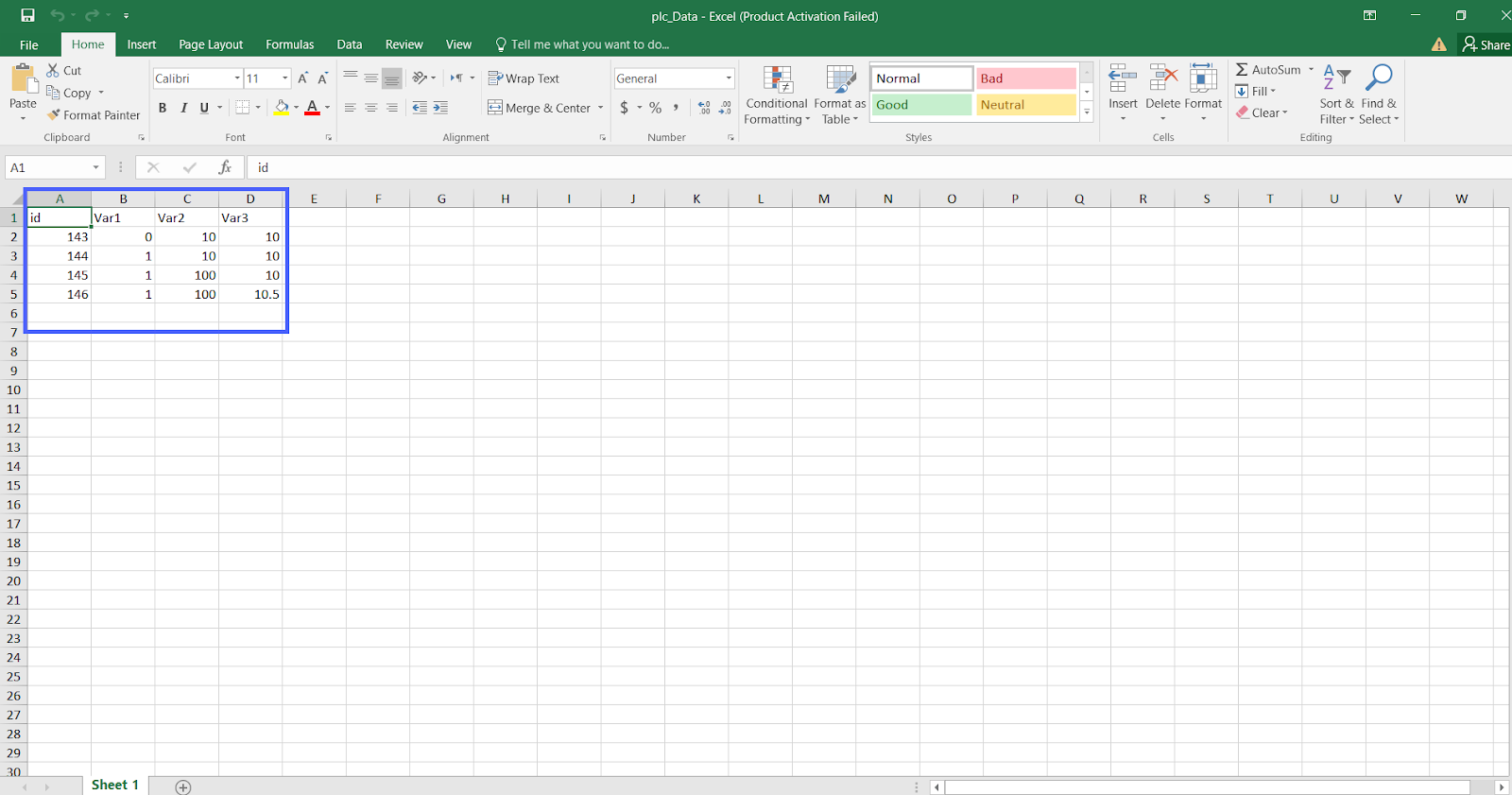 Figure 13.8 - Siemens TIA Portal PLC MySQL Excel Sheets Data | Excel Sheet