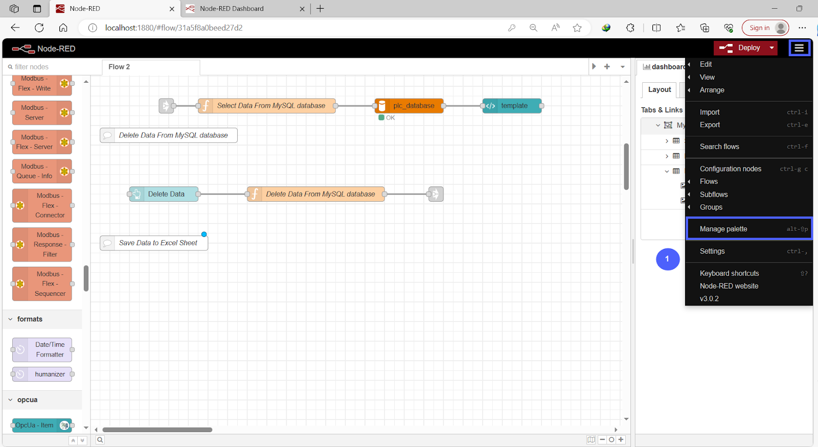 Figure 12.1 - Siemens TIA Portal PLC MySQL Google Sheets Data | Node-Red