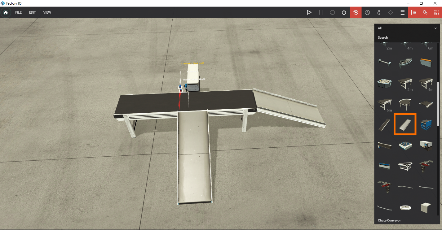 Figure 1.6 - Getting Started with Siemens S7-1200 in Factory IO | Factory IO Get Chute Conveyor