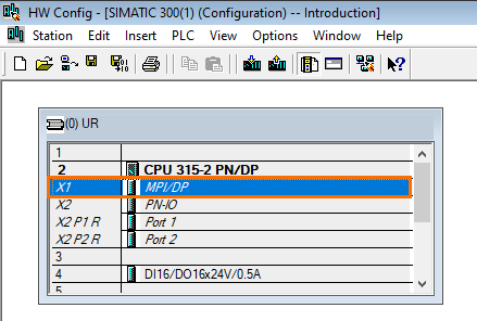 Figure 3.1 - Siemens SIMATIC Manager STEP7 PLC Programming | Accessing the MPI/DP interface