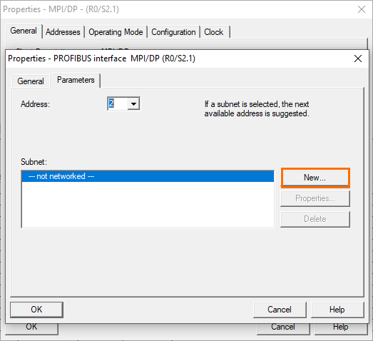 Figure 3.4 - Siemens SIMATIC Manager STEP7 PLC Programming | Adding a new subnetwork