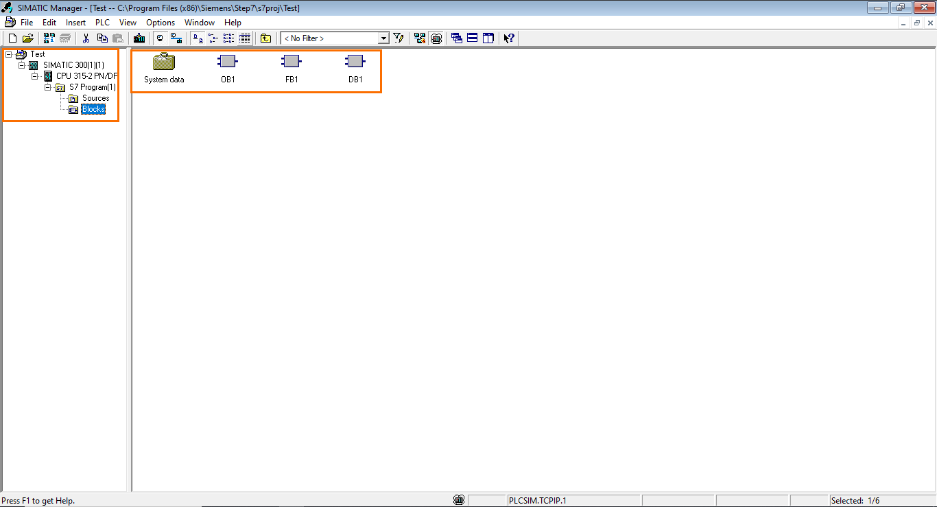 Figure 5.5 - Siemens SIMATIC Manager STEP7 PLC Programming | The station is loaded