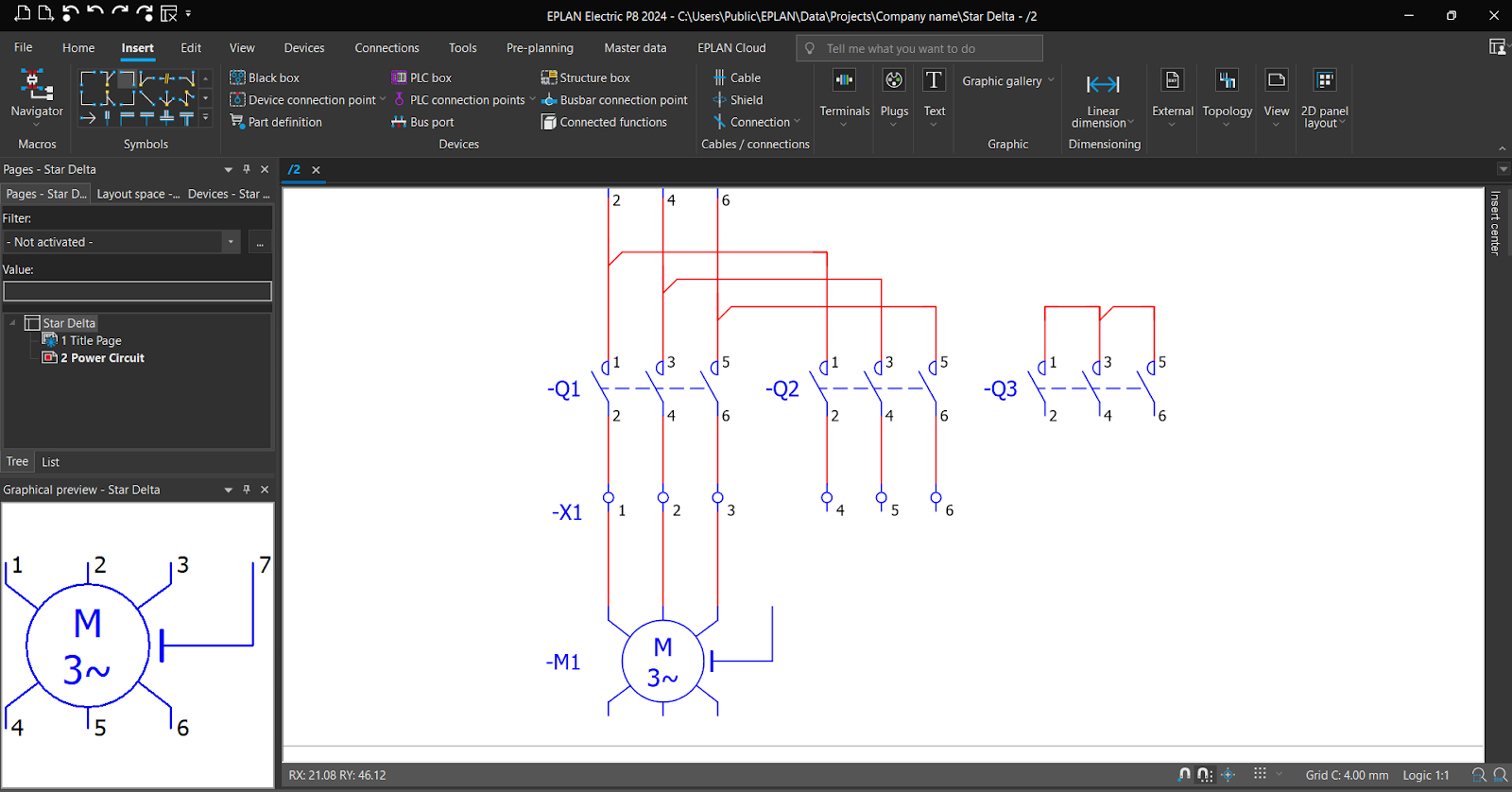 Figure 5.27 - Industrial Control Panel Schematics Using EPLAN | EPLAN 3 Phase Induction Motor