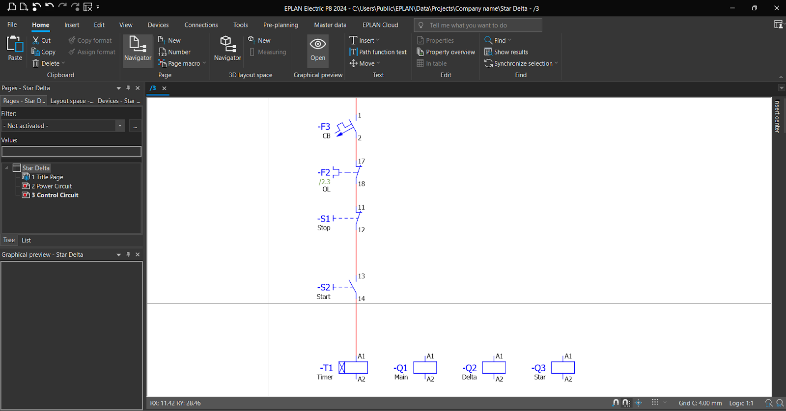 Figure 6.16 - Industrial Control Panel Schematics Using EPLAN | Control Page