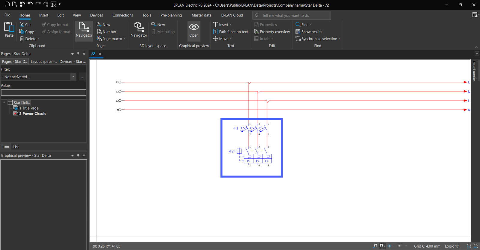 Figure 5.17 - Industrial Control Panel Schematics Using EPLAN | Motor Overload