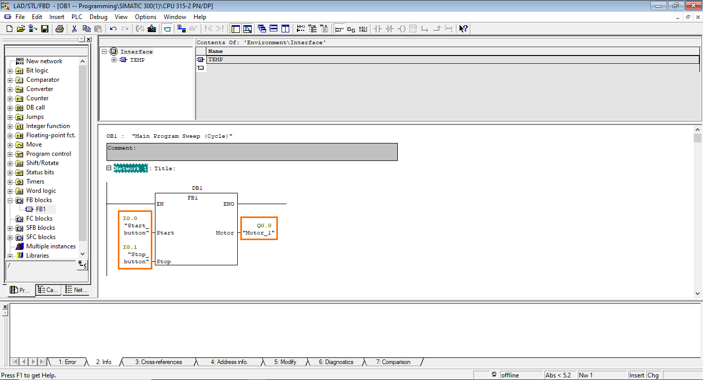 Figure 5.9 - Siemens SIMATIC Manager STEP7 PLC Programming | Adding the Remaining Symbols