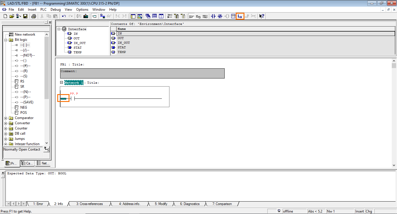 Figure 2.4 - Siemens SIMATIC Manager STEP7 PLC Programming | Adding a New Branch