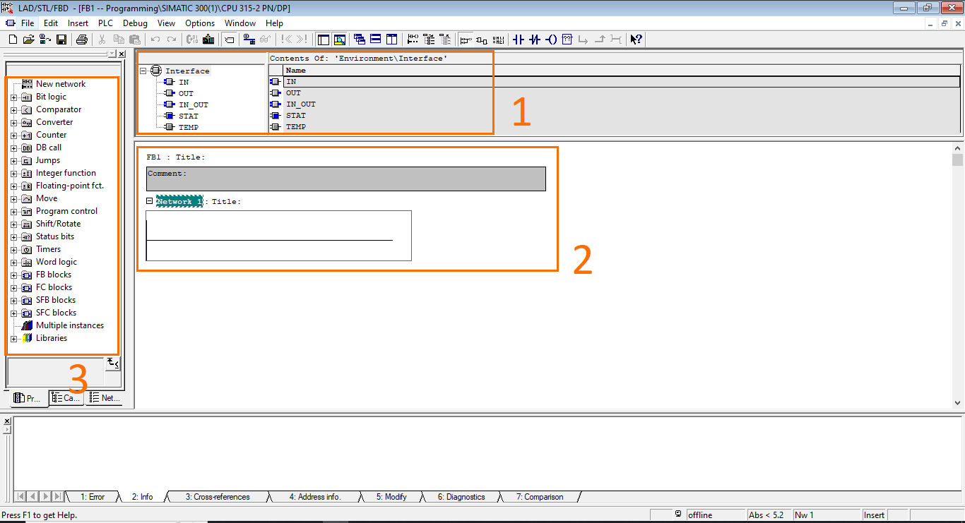 Figure 2.1 - Siemens SIMATIC Manager STEP7 PLC Programming | Programming Interface Breakdown