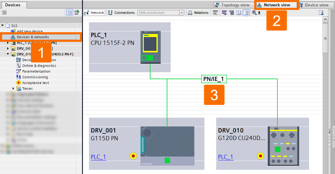 Figure 2.12: Enhancing Siemens drive safety - Adding Sinamics G120D drive to Profinet network