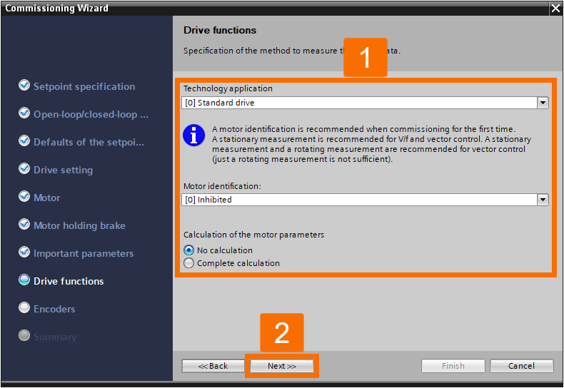 Figure 3.29: Enhancing Siemens drive safety - Configuring G120D drive - Drive functions