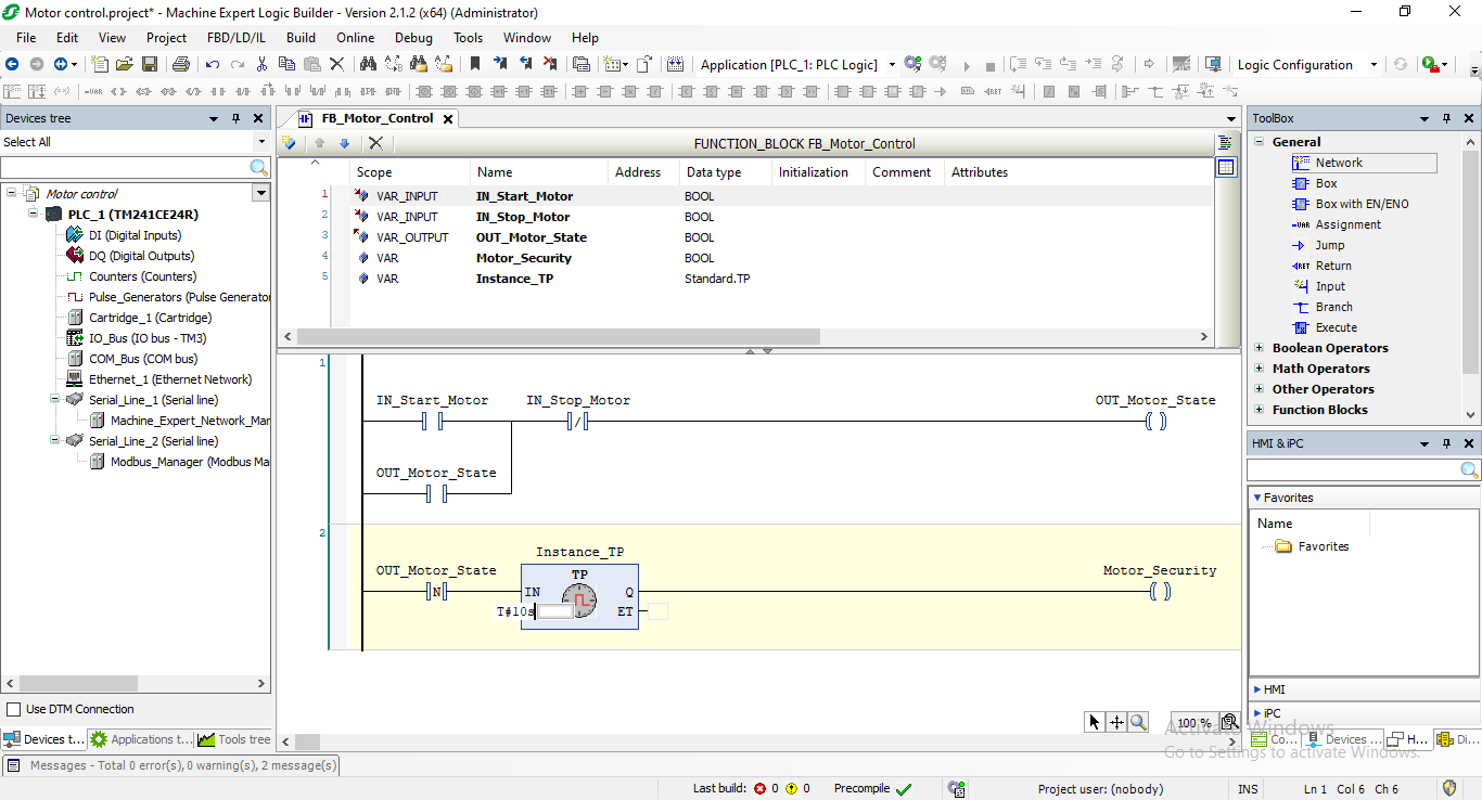 Figure 5.9: Setting the timer’s PT.