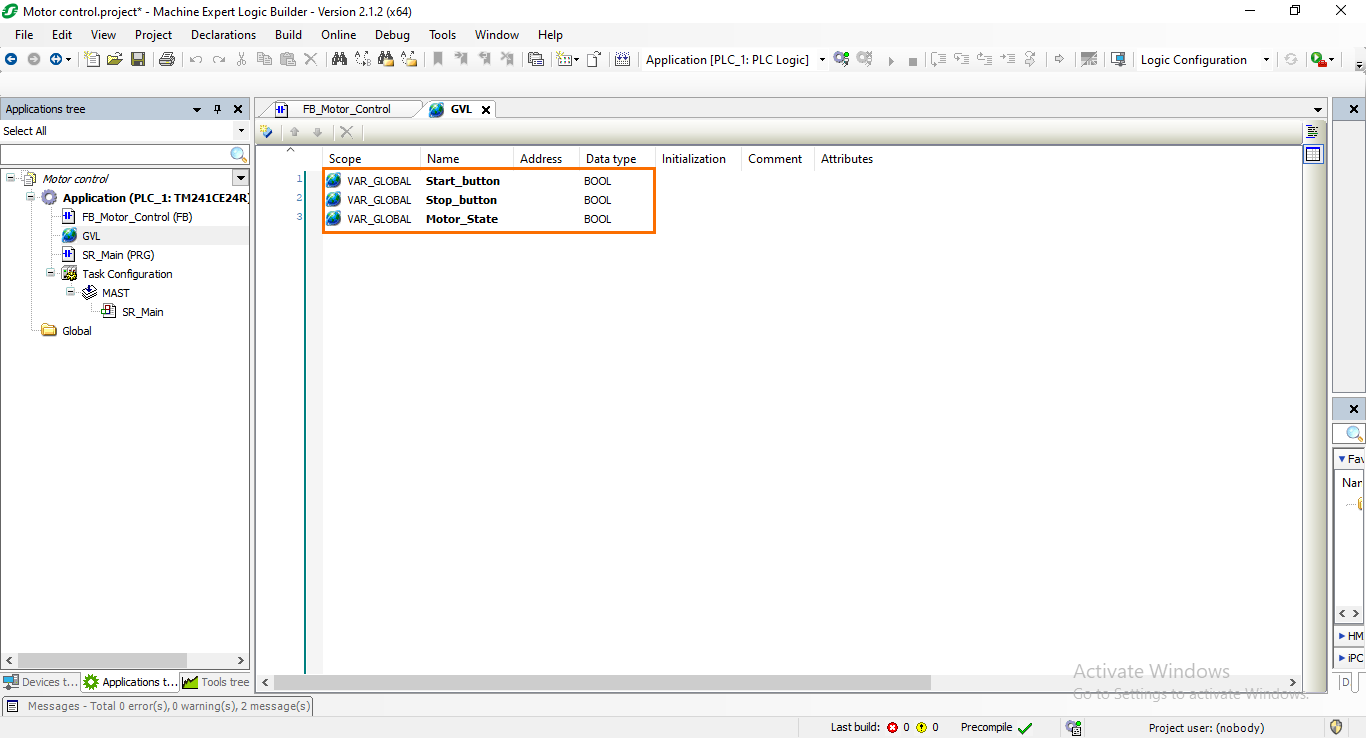 Figure 6.3: Creating the remaining variables.