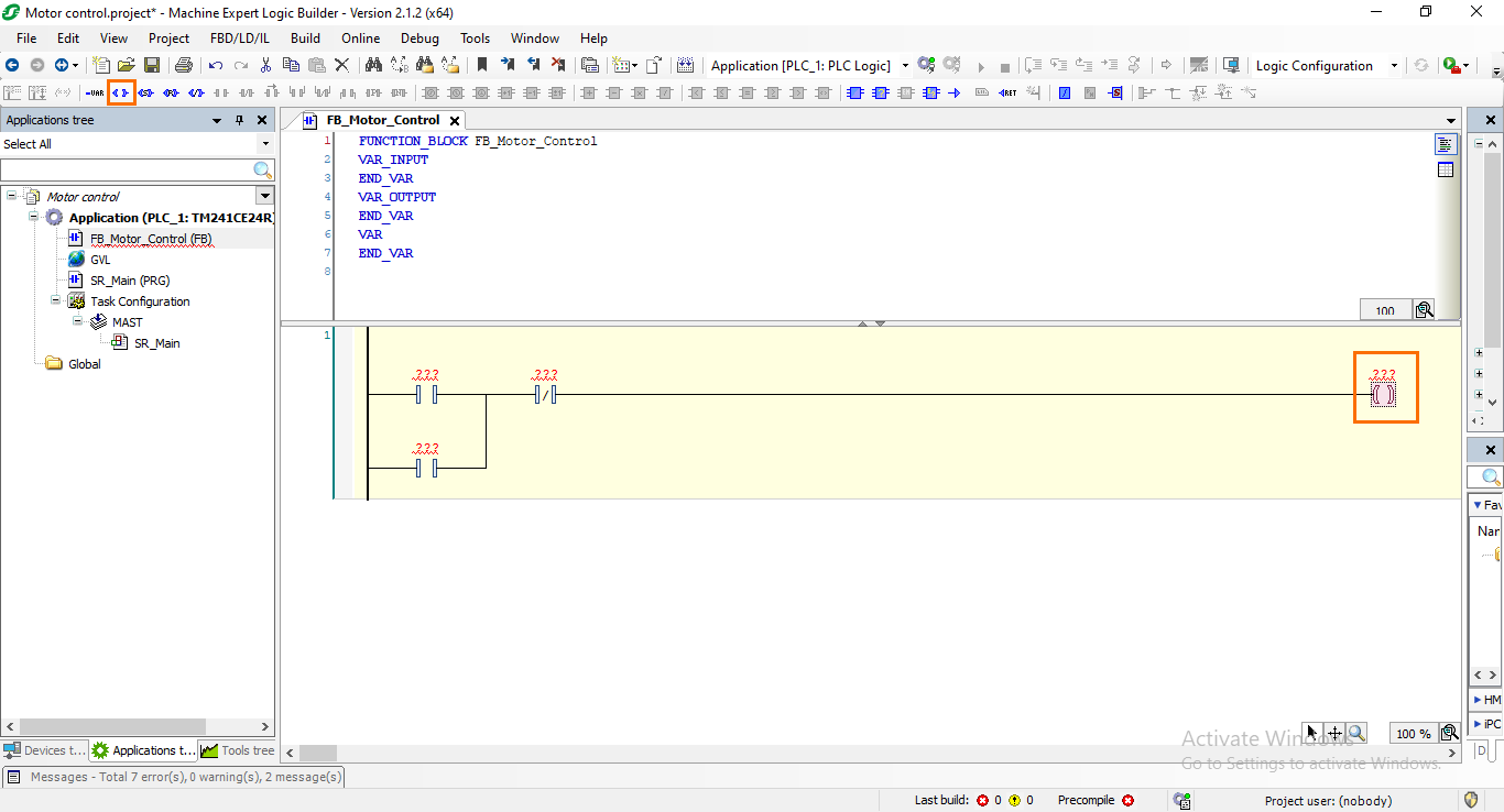 Figure 2.8: Adding a coil.