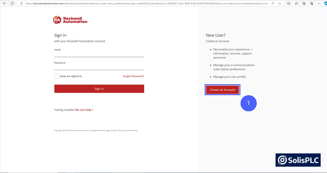 Figure 5 - RSLogix 500 Download | Registering for a Rockwell Automation Account