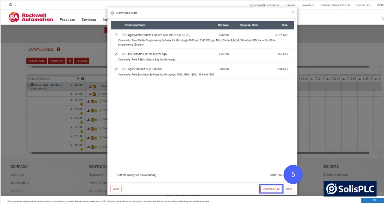 Figure 18 - RSLogix 500 Download | RSLinx, RSLogix 500, and RSLogix 500 Emulate for MicroLogix Allen Bradley PLC Download