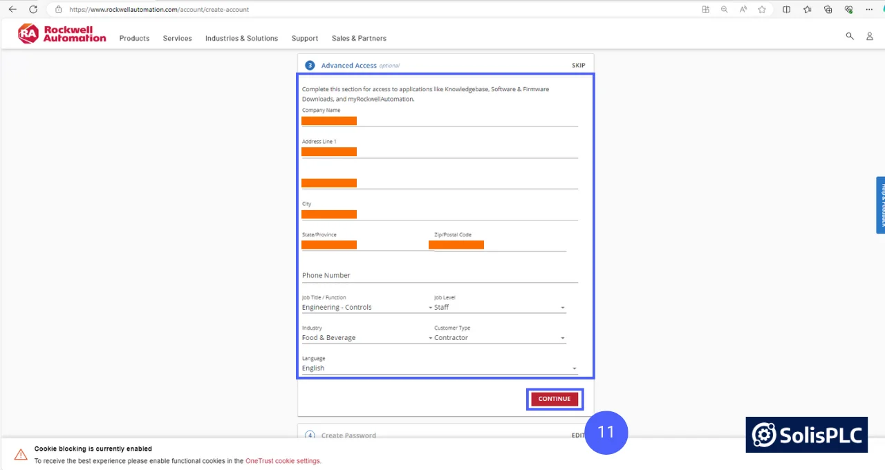 Figure 14 - RSLogix 500 Download | Creating a Rockwell Automation Account