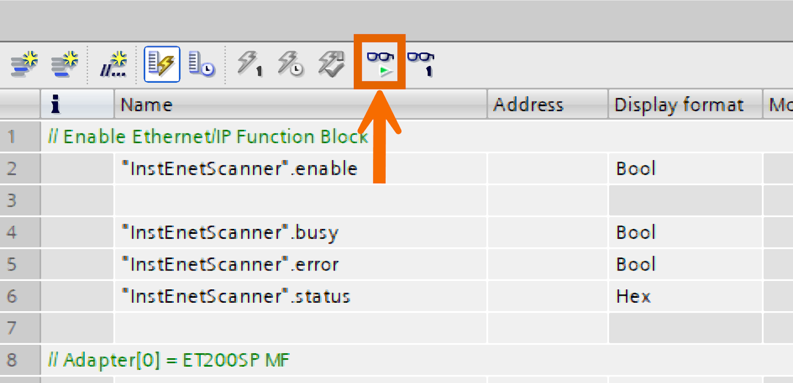 Figure 4.2: Ethernet/IP and Siemens PLC connectivity - Bringing the watch table online